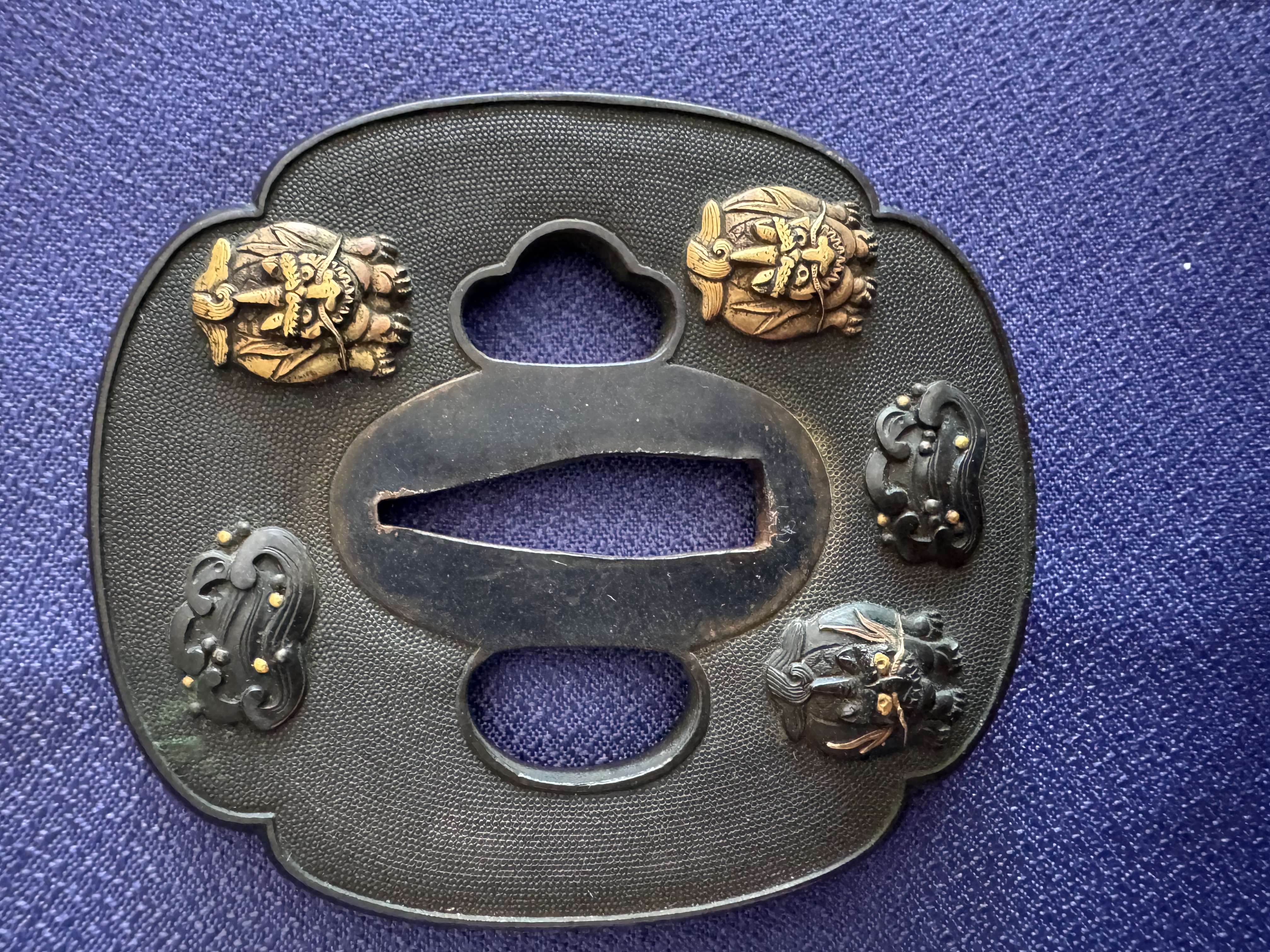 鍔[無銘 水戸］保存刀装具